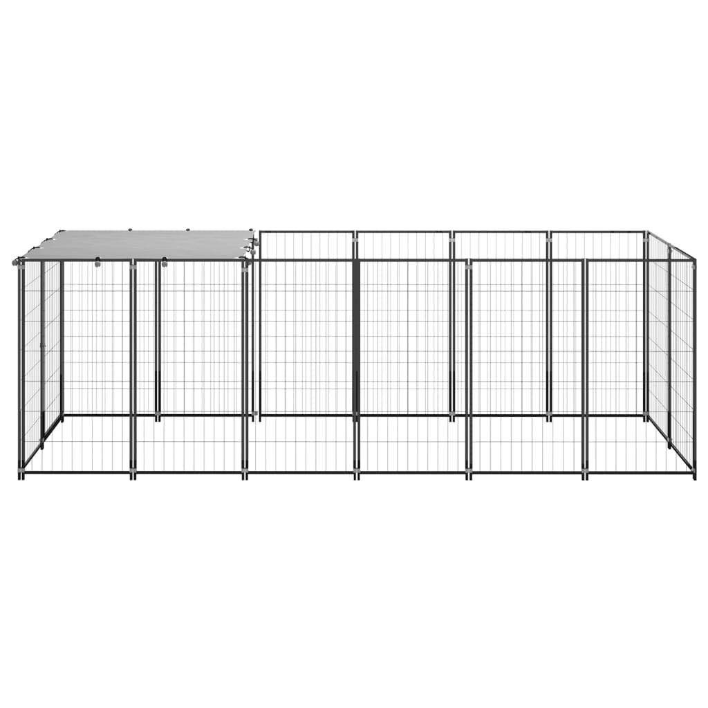 Vidaxl Dog Kennel 330x110x110 cm stalowa czarna