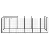 Vidaxl Dog Kennel 330x110x110 cm stalowa czarna