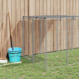 Vidaxl hondenkennel 330x110x110 cm staal zilverkleurig