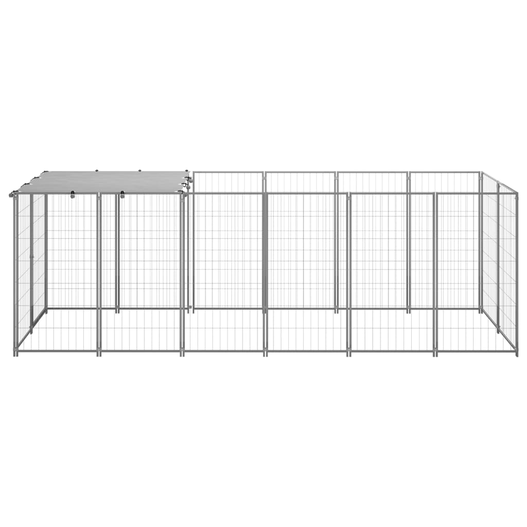 Vidaxl Dog Kennel 330x110x110 cm stalowy srebrny kolor