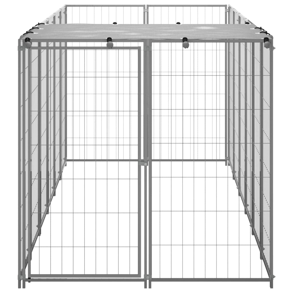 Vidaxl Dog Kennel 330x110x110 cm stalowy srebrny kolor