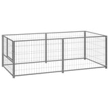 Vidaxl Dog Kennel 200x100x70 cm stål sølvfarget