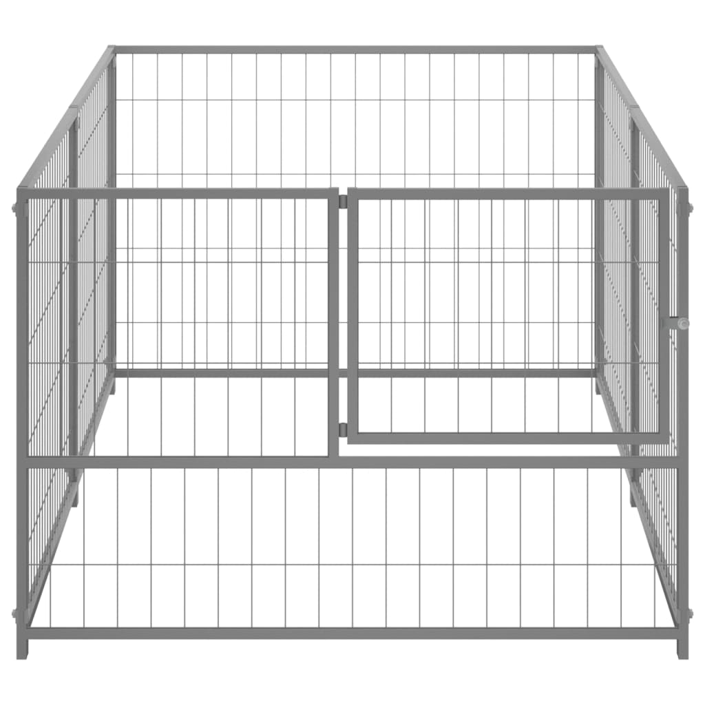 Vidaxl Dog Kennel 200x100x70 cm stål sølvfarget