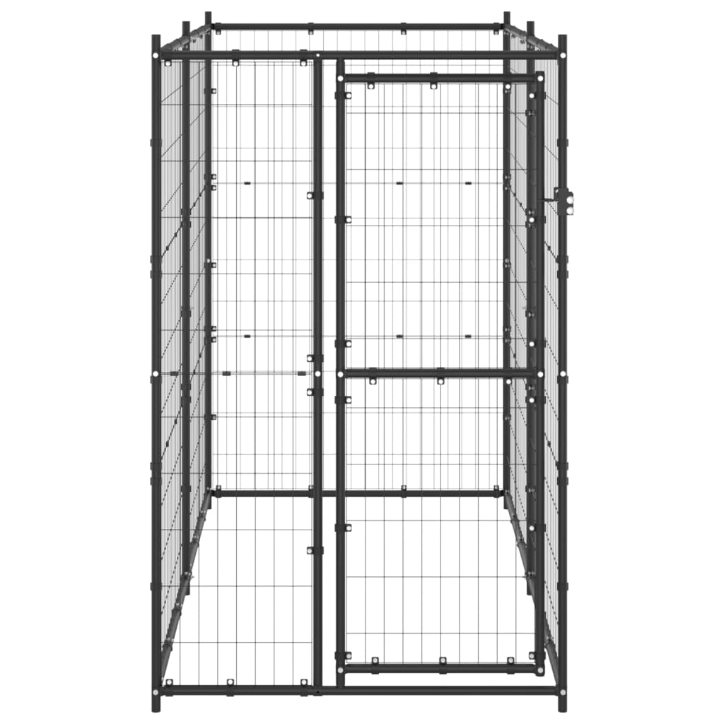 Vidaxl hundkennel för utanför 110x220x180 cm stål