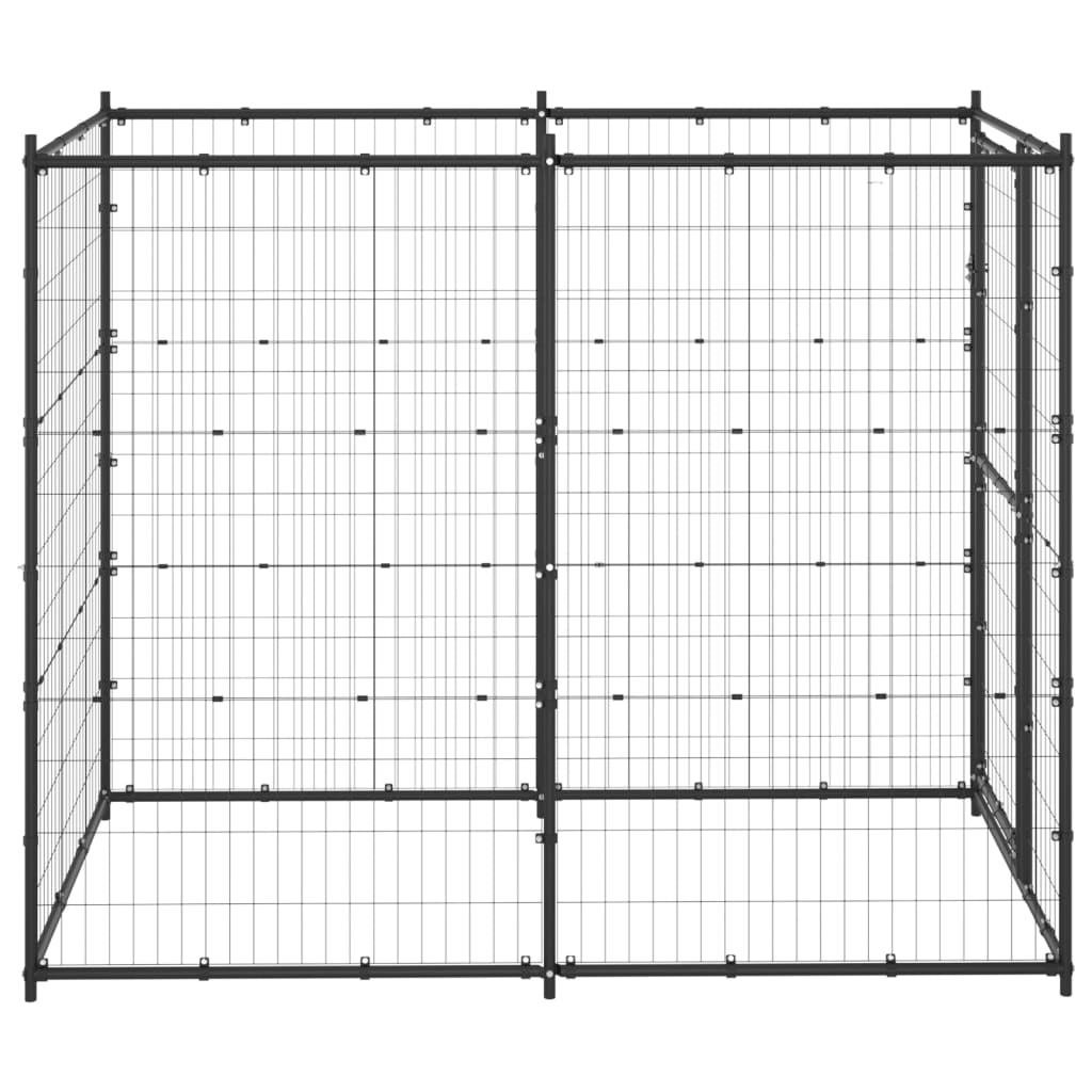 Vidaxl hundkennel för utanför 110x220x180 cm stål