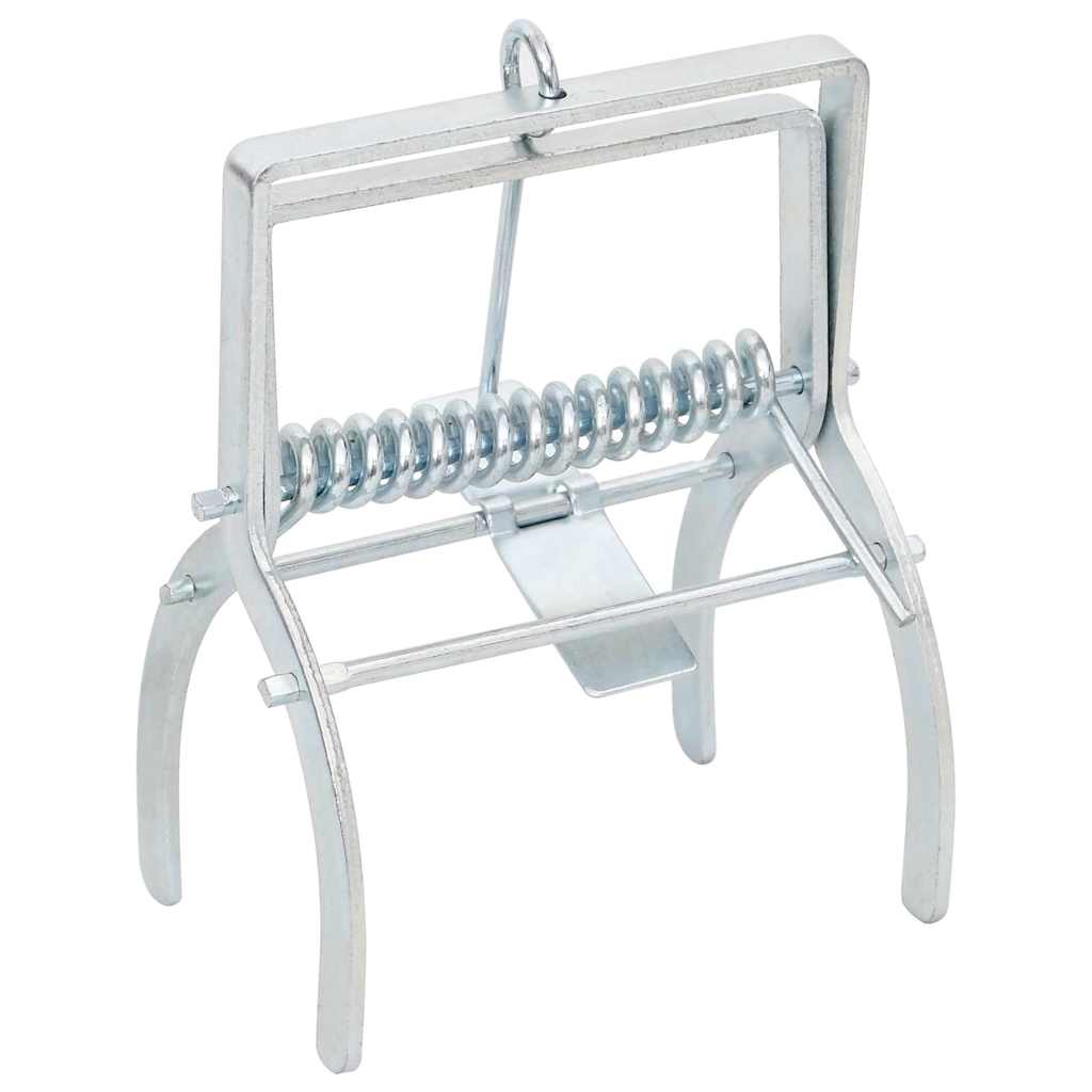 Vidaxl mollenvallen 4 st gegalvaniseerd staal zilverkleurig