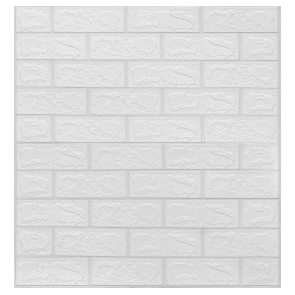 Vidaxl 3D tapety Selfasive 10 St Brick White