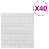 Vidaxl 3d-behang zelfklevend 40 st bakstenen wit