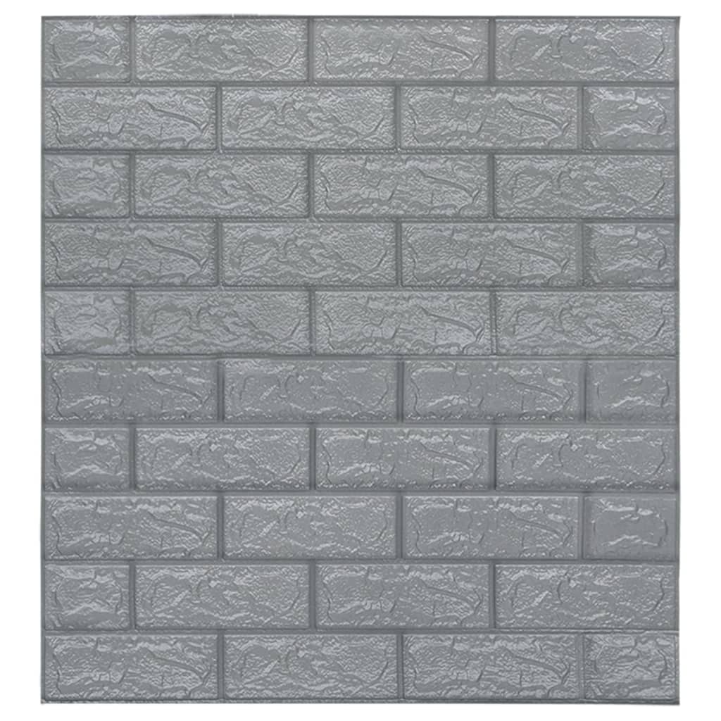 Vidaxl 3D wallpaper self-adhesive 20 st brick anthracite-colored