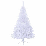 Vidaxl kunstkerstboom met standaard half 150 cm pvc wit