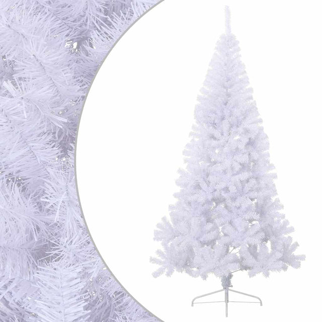 Vidaxl kunstkerstboom met standaard half 240 cm pvc groen