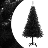 Vidaxl kunstkerstboom met standaard 120 cm pvc zwart
