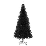 Vidaxl kunstkerstboom met standaard 240 cm pvc zwart