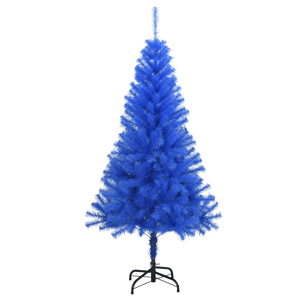 Vidaxl kunstkerstboom met standaard 120 cm pvc blauw