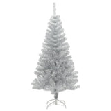 VidaXL Kunstkerstboom met standaard 120 cm PET zilverkleurig