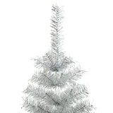 VidaXL Kunstkerstboom met standaard 120 cm PET zilverkleurig