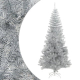 VidaXL Kunstkerstboom met standaard 240 cm PET zilverkleurig