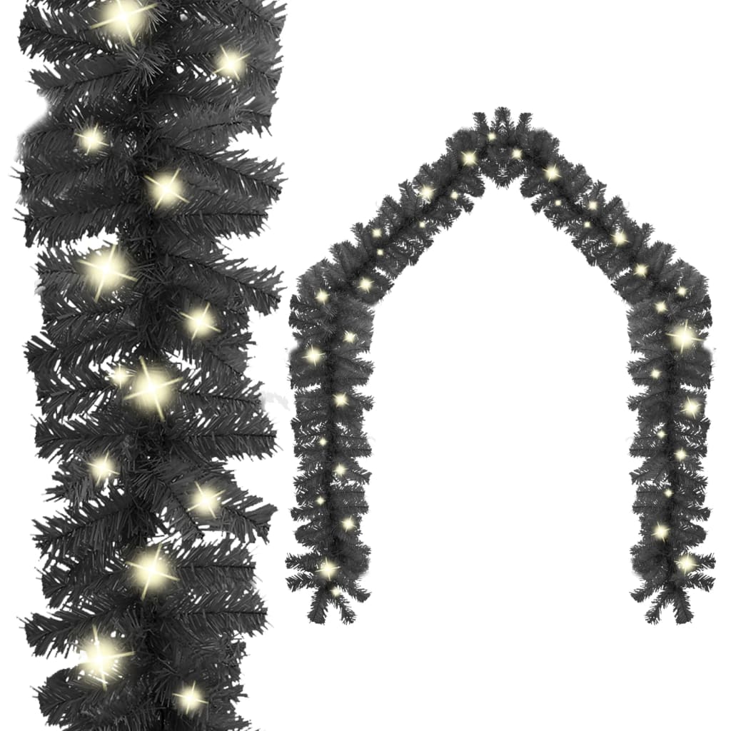 Vidaxl Christmas Garland ze światłami LED 10 m czarny