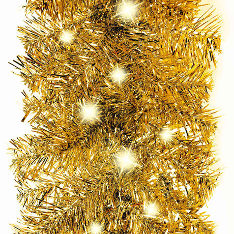 Vidaxl kerstslinger met led-lampjes 20 m goudkleurig