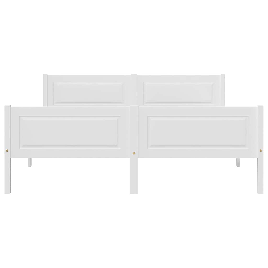 Vidaxl bedframe massief grenenhout wit 160x200 cm
