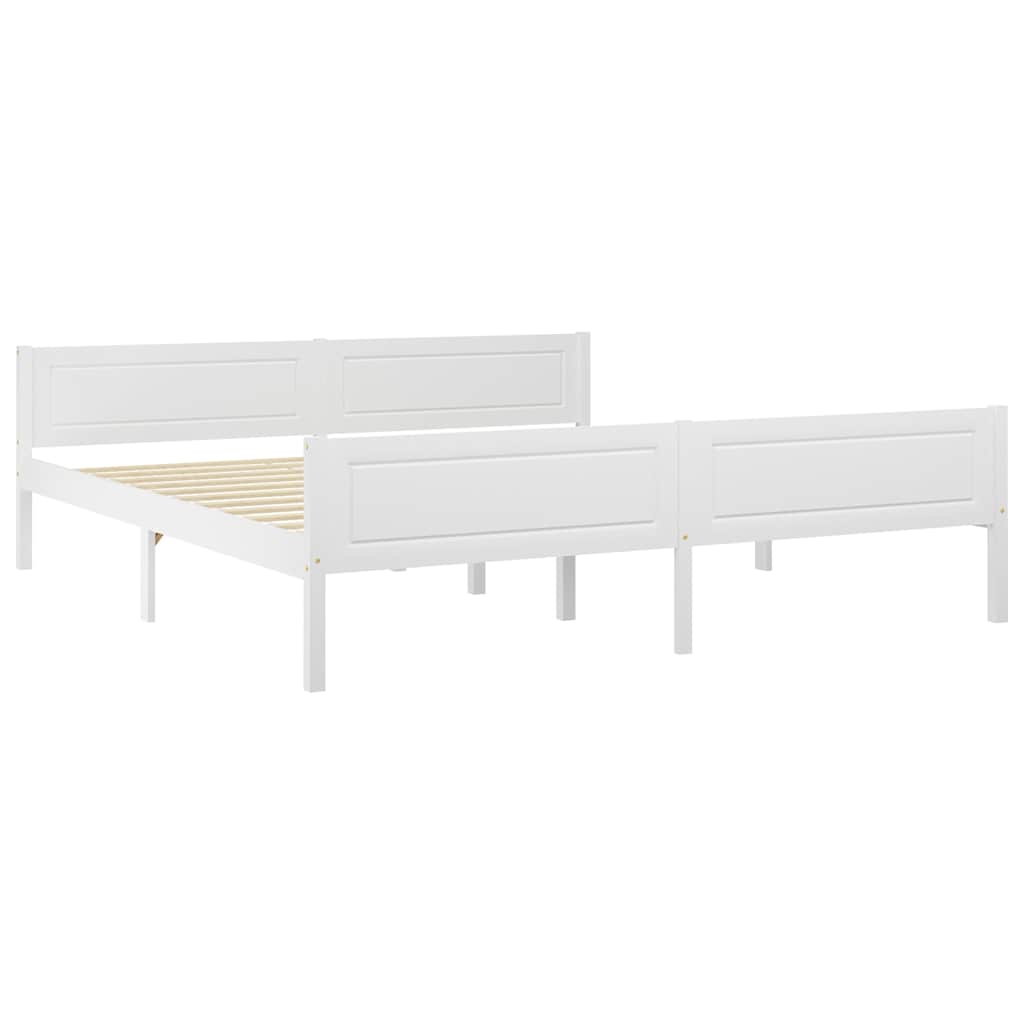 Vidaxl bedframe massief grenenhout wit 180x200 cm