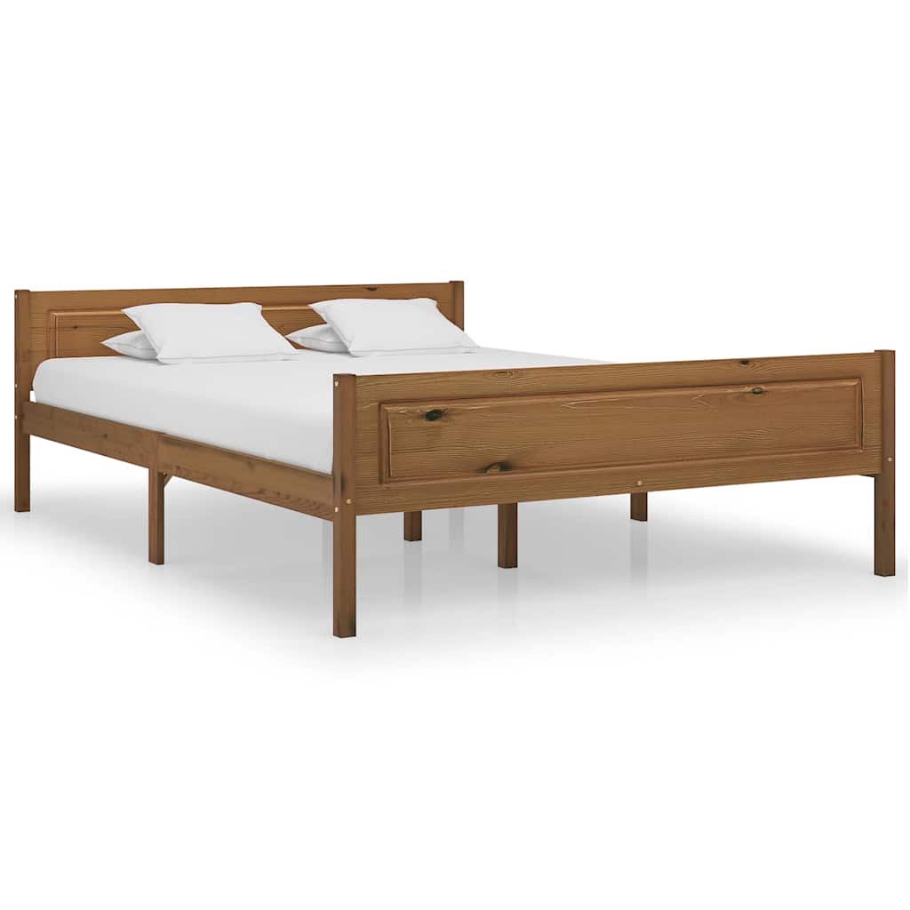 Vidaxl bedframe massief grenenhout honingbruin 120x200 cm