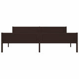 Vidaxl bedframe massief grenenhout donkerbruin 200x200 cm