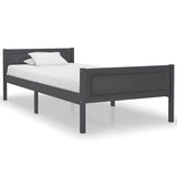 Vidaxl bedframe massief grenenhout grijs 100x200 cm