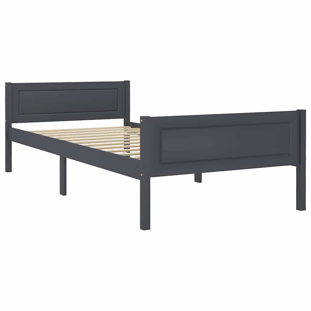 Vidaxl bedframe massief grenenhout grijs 100x200 cm