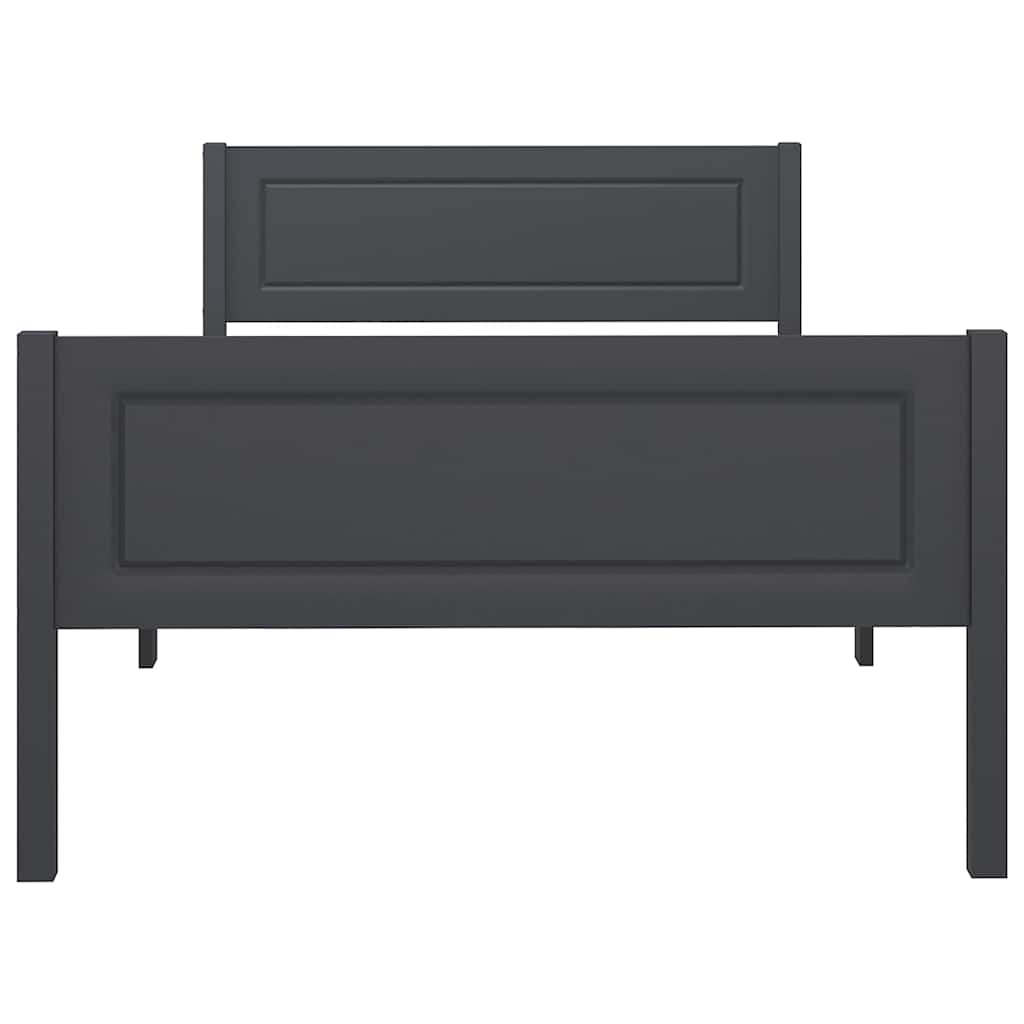 Vidaxl bedframe massief grenenhout grijs 100x200 cm