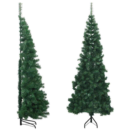 Vidaxl kunstkerstboom hoek 210 cm pvc groen
