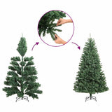 Vidaxl kunstkerstboom hoek 210 cm pvc groen
