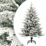 VidaXL Kunstkerstboom met sneeuw 120 cm PVC en PE groen