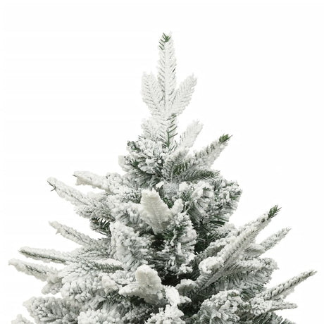 Vidaxl kunstkerstboom met sneeuwvlokken 150 cm pvc en pe groen