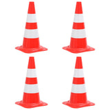 Vidaxl verkeerskegels 4 st reflecterend 50 cm rood en wit