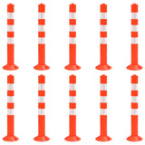 Vidaxl verkeerspalen 10 st 75 cm pe