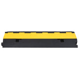 Vidaxl kabelbeschermer drempel met 2 tunnels 100 cm rubber