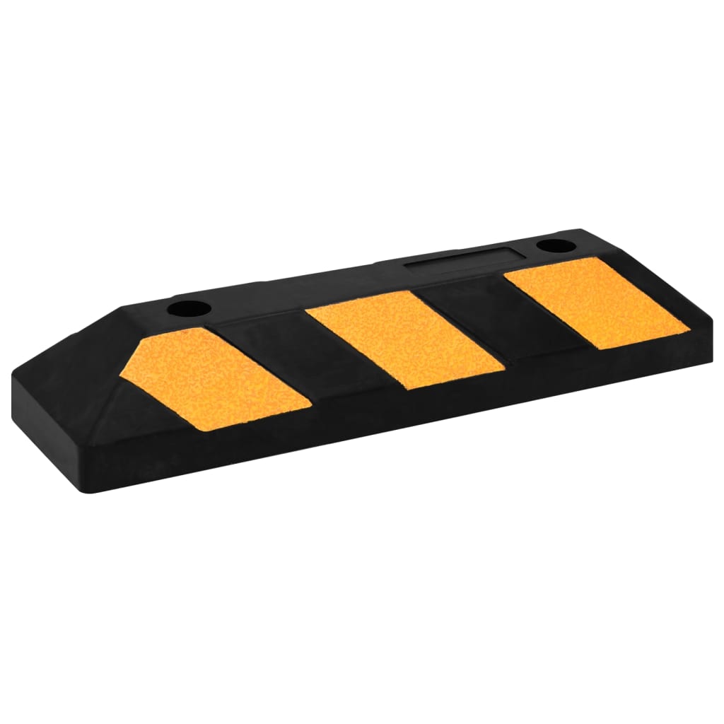 Blocchi di parcheggio Vidaxl che riflettono 2 ST 56x15x10 cm in gomma