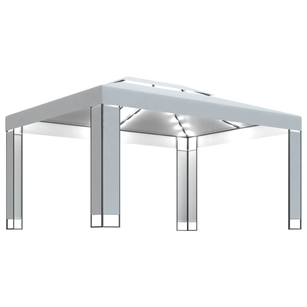 Vidaxl Arbor con ghirlanda leggera a LED 3x4 m bianco