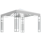 Vidaxl tuinpaviljoen met led-lichtslinger 3x3 m wit
