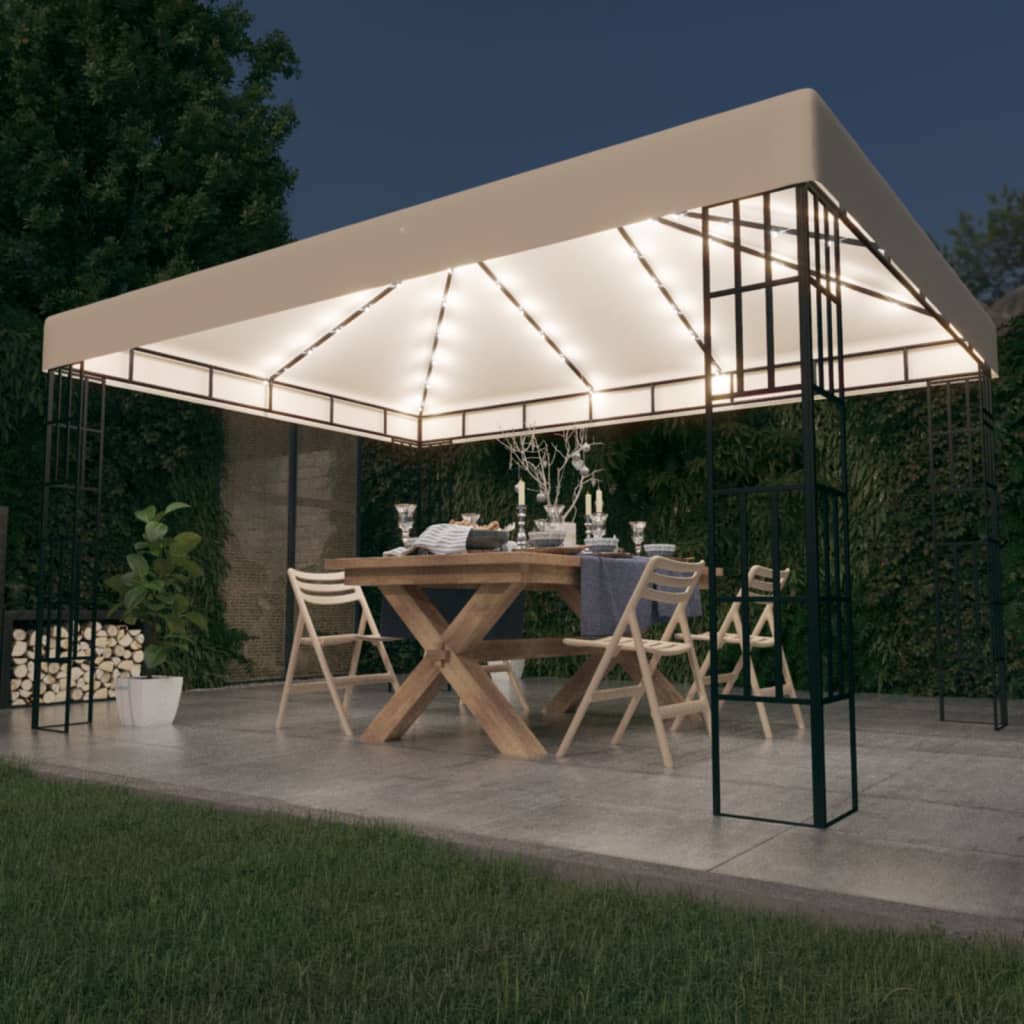 Vidaxl Arbor avec Garland Light Light 3x4 M crème de couleur crème