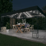 Vidaxl Arbor med LED-ljus Garland 3x4 m damm Anthracite-färgad