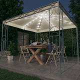 Vidaxl Arbor con ghirlanda leggera a LED 300x300 cm color crema