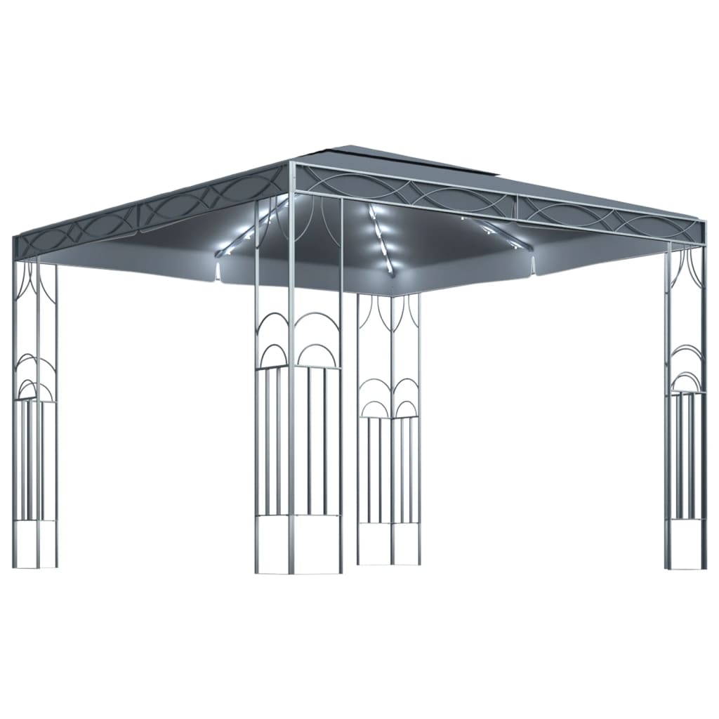 Arbor Vidaxl avec Garland Light LED 300x300 cm de couleur anthracite