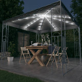 Vidaxl arbor with LED light garland 300x300 cm anthracite-colored