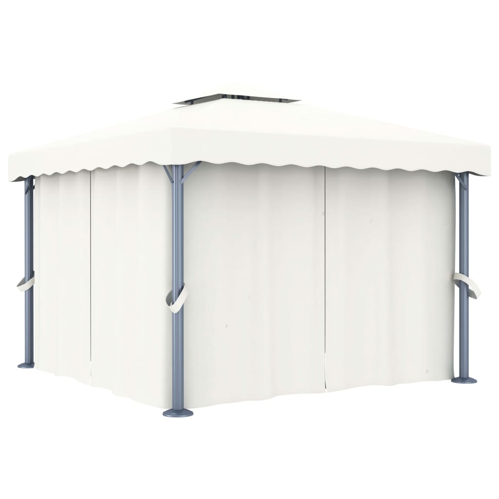 Vidaxl Arbor con tenda e ghirlanda leggera a LED 3x3 m Bianco