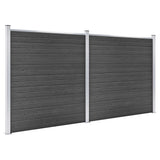 Vidaxl Fence Panel Set 353x186 cm HKC sort