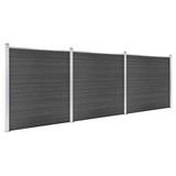 Vidaxl Zonkepanel agestallt 526x186 cm hkc schwaarz