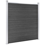 Panel de valla Vidaxl Conjunto de 526x186 CM HKC Negro