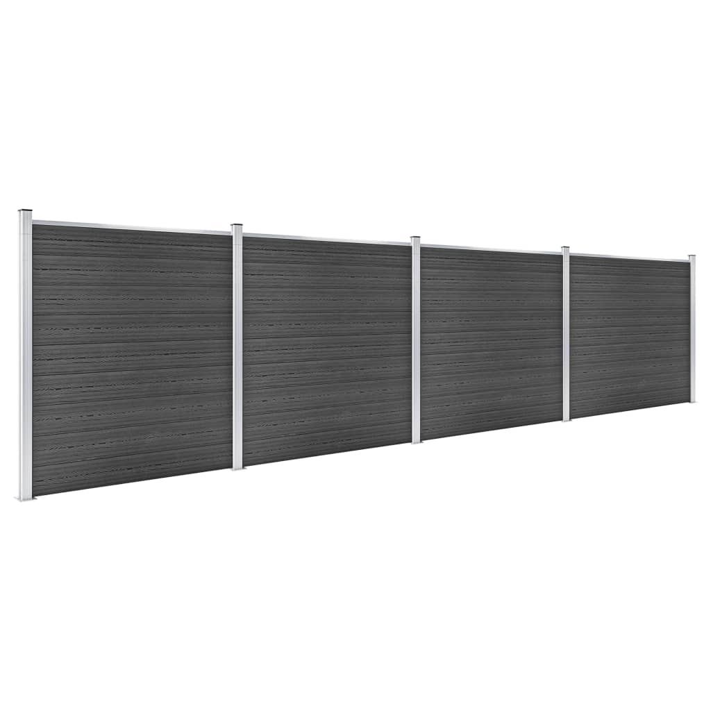 Vidaxl Fence Panel Set 699X186 CM HKC Sort